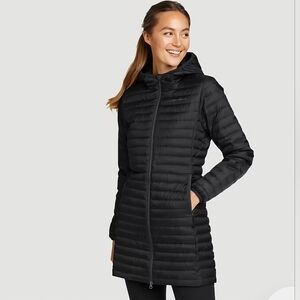 NWT Eddie Bauer Microlight Traveler 650 Down Parka Puffer Jacket Hooded Sz Small